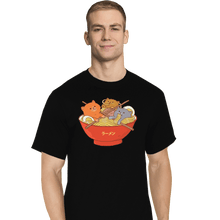Load image into Gallery viewer, Shirts T-Shirts, Tall / Large / Black Ramen Cats
