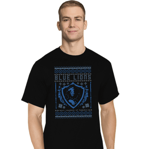 Shirts T-Shirts, Tall / Large / Black Blue Lions