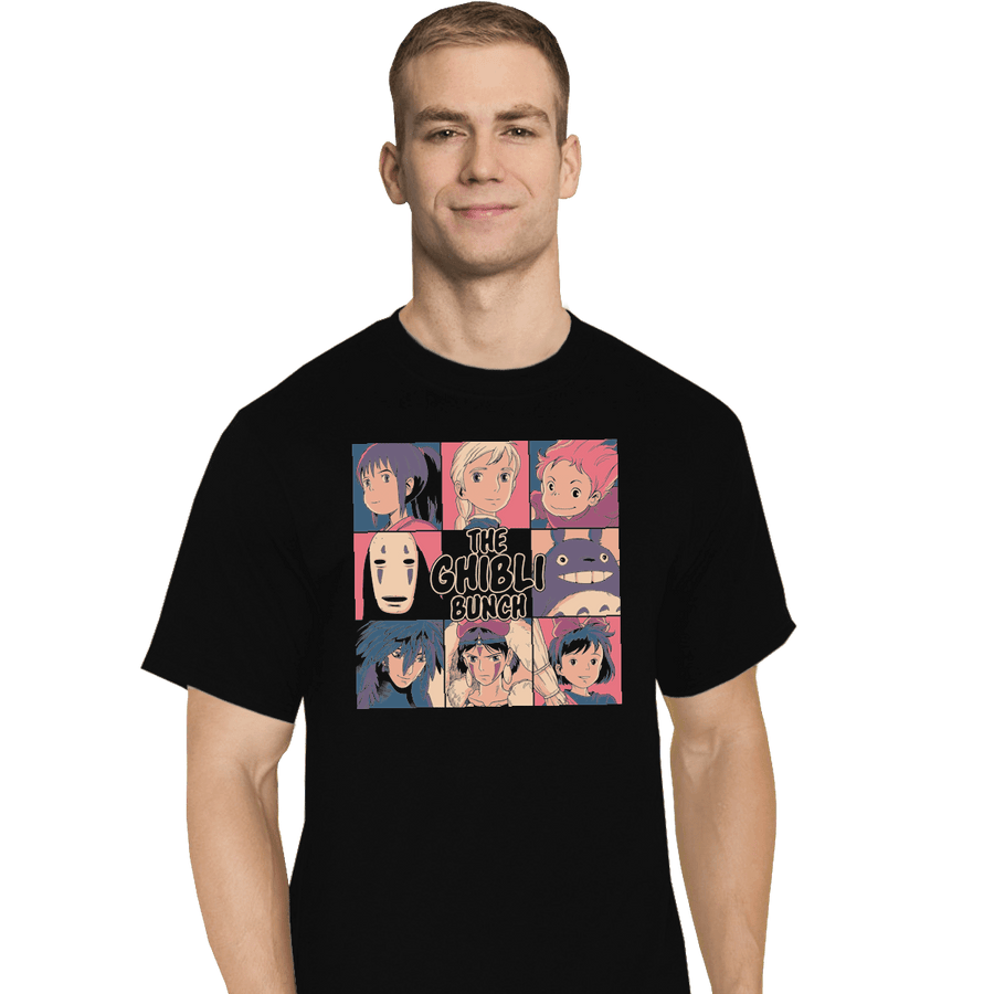 Shirts T-Shirts, Tall / Large / Black Ghibli Bunch