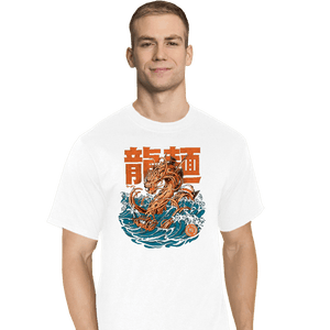 Daily_Deal_Shirts T-Shirts, Tall / Large / White Ramen Dragon