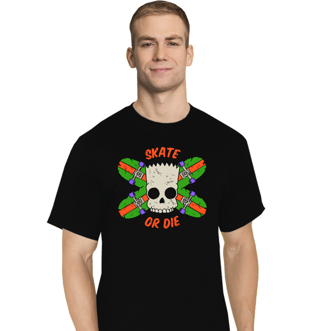 Daily_Deal_Shirts T-Shirts, Tall / Large / Black Skate Or Die