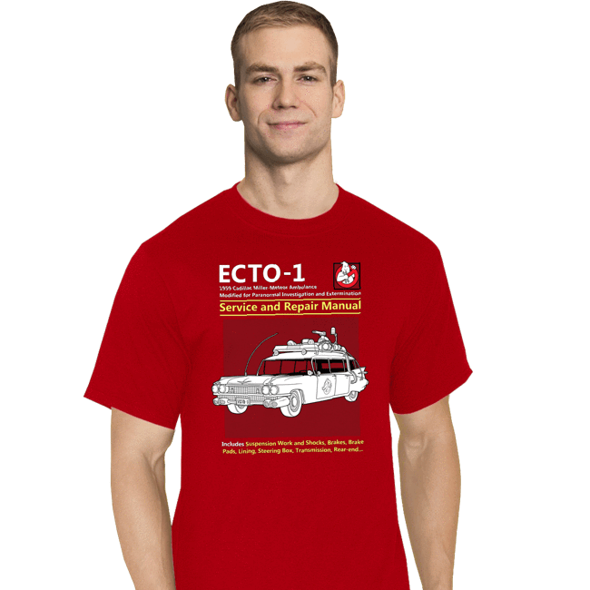 Secret_Shirts T-Shirts, Tall / Large / Red Ecto 1 Repair Manual