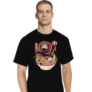 Daily_Deal_Shirts T-Shirts, Tall / Large / Black Faceless Ramen