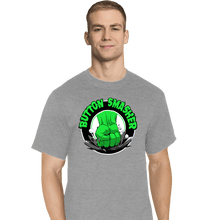 Load image into Gallery viewer, Shirts T-Shirts, Tall / Large / Sports Grey Button Smasher
