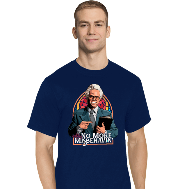 Daily_Deal_Shirts T-Shirts, Tall / Large / Navy No More Misbehavin'