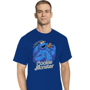 Daily_Deal_Shirts T-Shirts, Tall / Large / Royal Blue Cookie Monster Doll