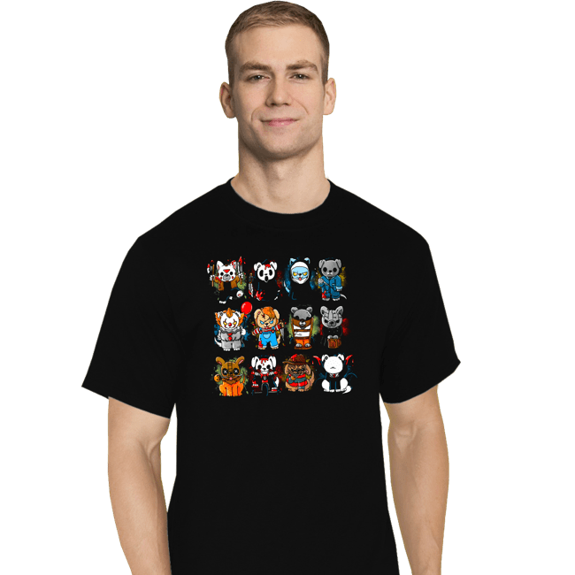 Daily_Deal_Shirts T-Shirts, Tall / Large / Black Horror Puppies