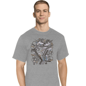 Daily_Deal_Shirts T-Shirts, Tall / Large / Sports Grey Escher Who
