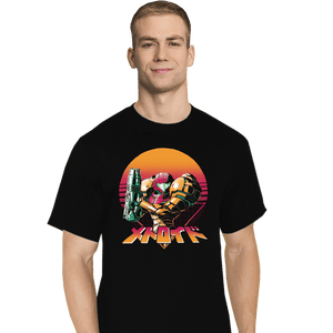 Secret_Shirts T-Shirts, Tall / Large / Black Retro Space Hunter