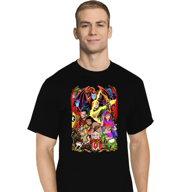 Shirts T-Shirts, Tall / Large / Black D&D Fighter