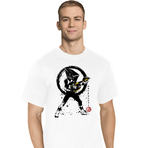 Shirts T-Shirts, Tall / Large / White Black Ranger Sumi-e