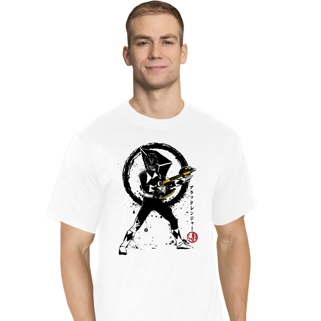 Shirts T-Shirts, Tall / Large / White Black Ranger Sumi-e