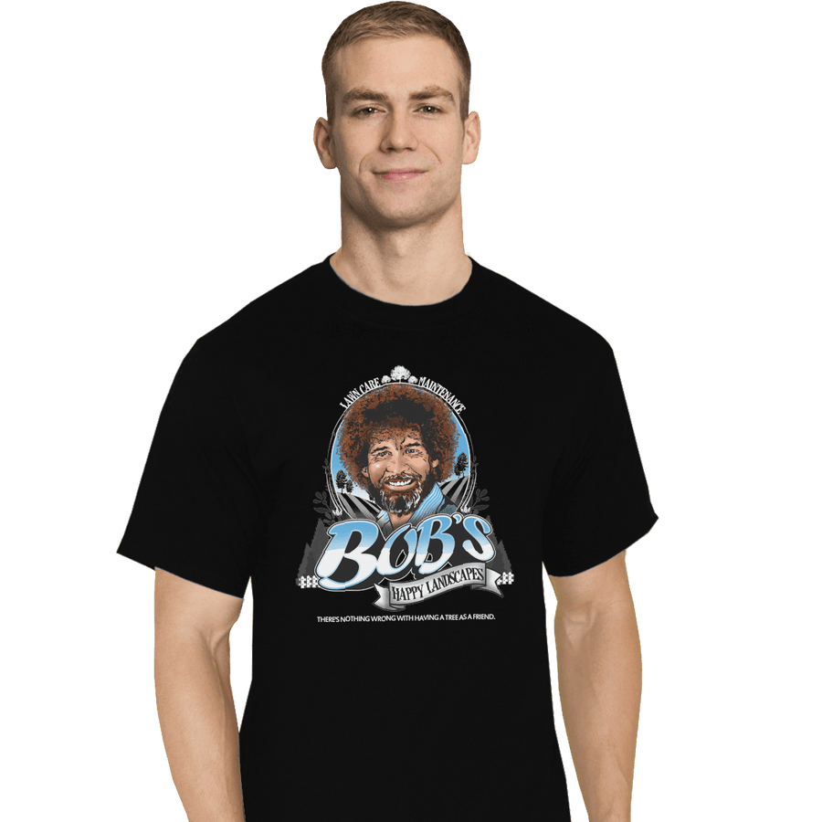 Shirts T-Shirts, Tall / Large / Black Happy Landscapes