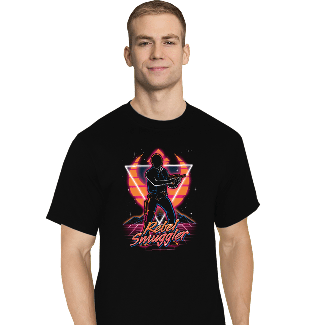 Shirts T-Shirts, Tall / Large / Black Retro Rebel Smuggler