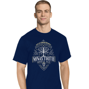 Shirts T-Shirts, Tall / Large / Navy Minas Tirith White Ale