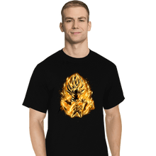 Load image into Gallery viewer, Shirts T-Shirts, Tall / Large / Black Golden Saiyan Rose
