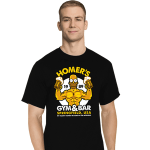 Shirts T-Shirts, Tall / Large / Black Homer's Gym