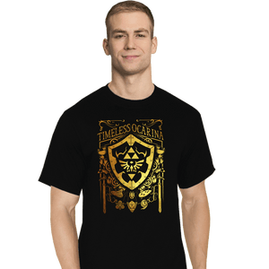 Daily_Deal_Shirts T-Shirts, Tall / Large / Black Timeless Ocarina