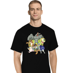 Daily_Deal_Shirts T-Shirts, Tall / Large / Black Vintage Monster Rancher