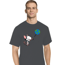 Load image into Gallery viewer, Daily_Deal_Shirts T-Shirts, Tall / Large / Charcoal Mouse With World
