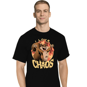 Shirts T-Shirts, Tall / Large / Black I Love Chaos!
