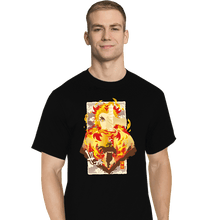 Load image into Gallery viewer, Shirts T-Shirts, Tall / Large / Black Flame Kyojuro
