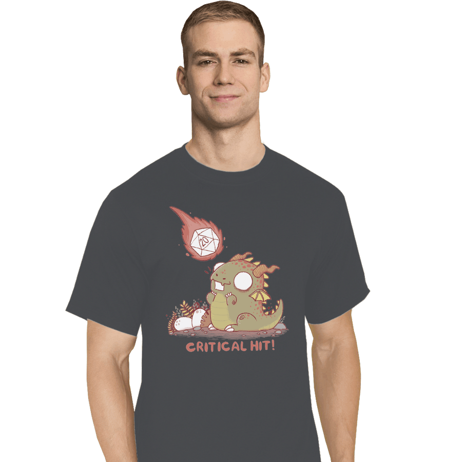 Shirts T-Shirts, Tall / Large / Charcoal Critical Hit