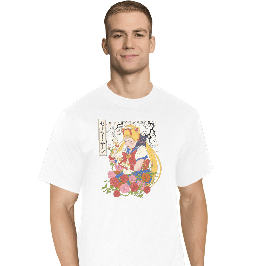 Shirts T-Shirts, Tall / Large / White Moon Print