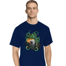 Load image into Gallery viewer, Shirts T-Shirts, Tall / Large / Navy Cthulhu Strikes Back
