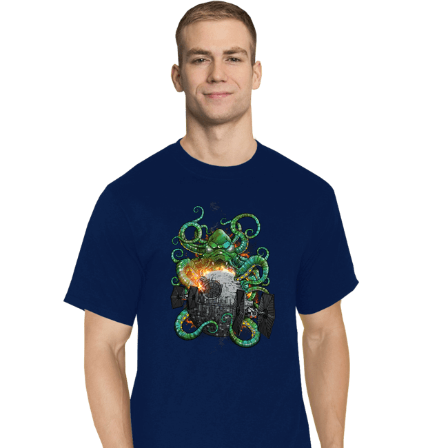 Shirts T-Shirts, Tall / Large / Navy Cthulhu Strikes Back
