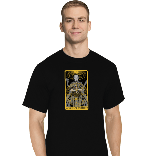 Shirts T-Shirts, Tall / Large / Black Tarot Wheel Of Fortune