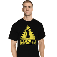 Load image into Gallery viewer, Shirts T-Shirts, Tall / Large / Black Caution - Don&#39;t Blink

