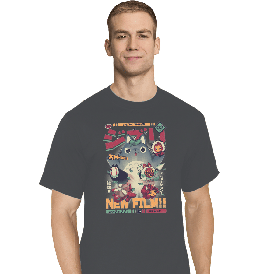Shirts T-Shirts, Tall / Large / Charcoal Animezine