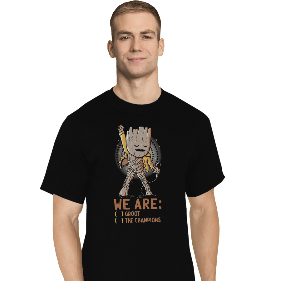 Shirts T-Shirts, Tall / Large / Black We Are Groot The Champions