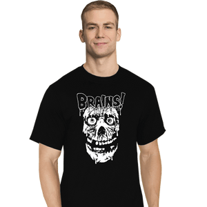 Daily_Deal_Shirts T-Shirts, Tall / Large / Black More Brains!