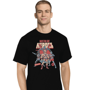 Shirts T-Shirts, Tall / Large / Black Nostalgic Heroes