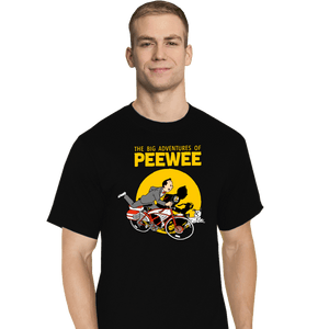 Daily_Deal_Shirts T-Shirts, Tall / Large / Black The Big Adventures of Pee Wee