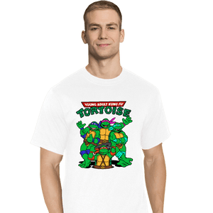 Secret_Shirts T-Shirts, Tall / Large / White Kung Fu Tortoise