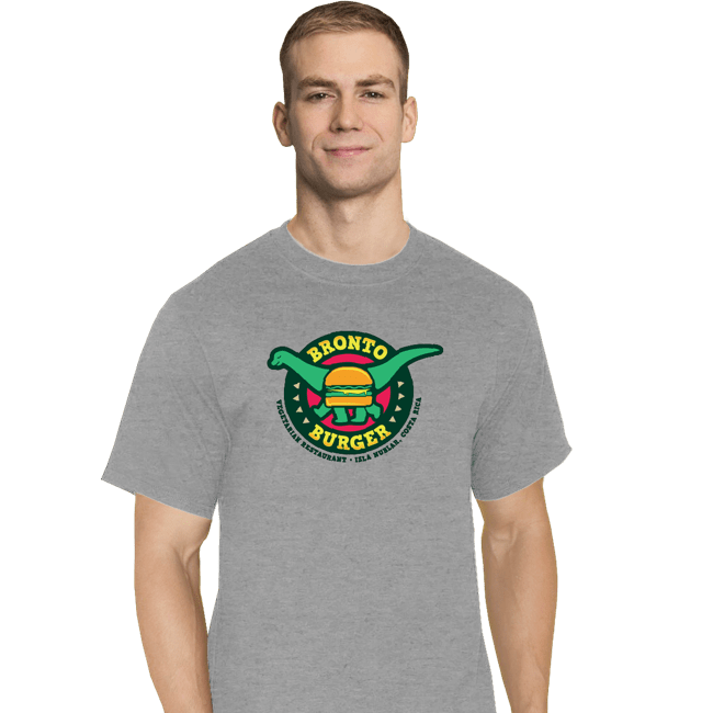 Daily_Deal_Shirts T-Shirts, Tall / Large / Sports Grey Bronto Burger