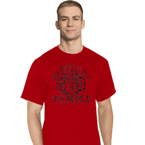 Shirts T-Shirts, Tall / Large / Red My Body Is A Hidden Temple