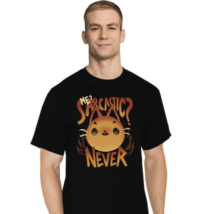 Shirts T-Shirts, Tall / Large / Black Sarcastic Cat
