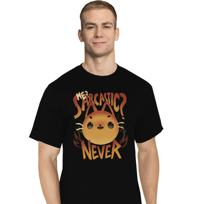 Shirts T-Shirts, Tall / Large / Black Sarcastic Cat