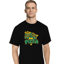 Load image into Gallery viewer, Shirts T-Shirts, Tall / Large / Black Pizza Time
