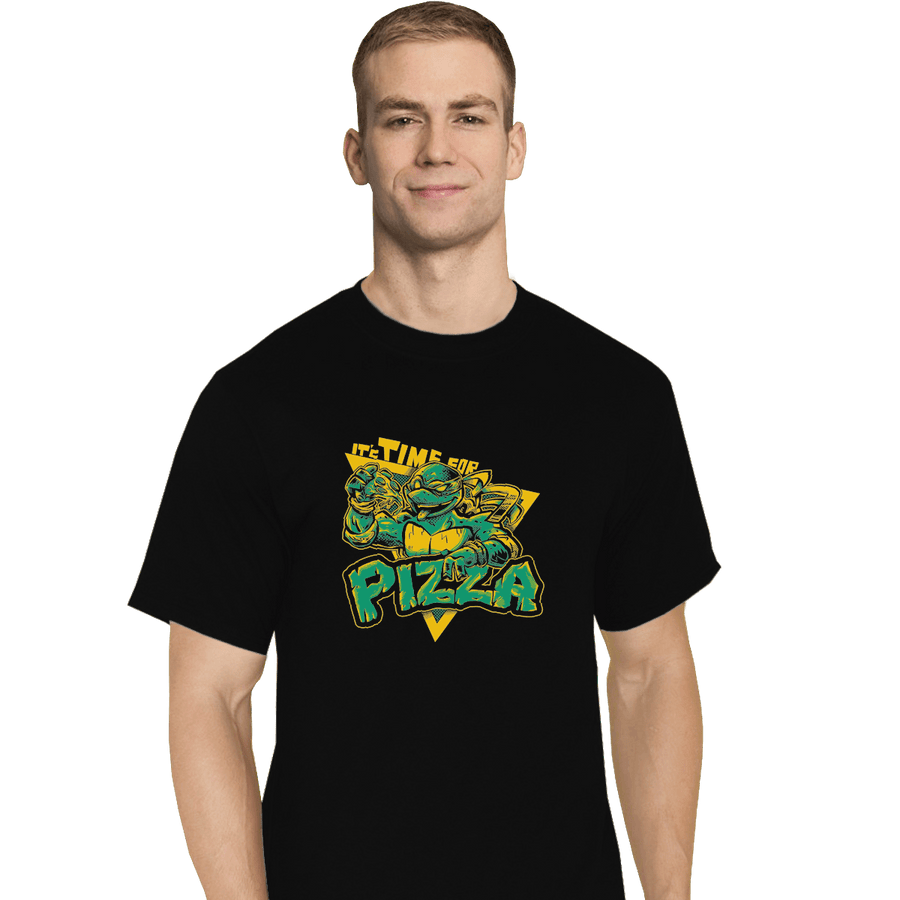 Shirts T-Shirts, Tall / Large / Black Pizza Time