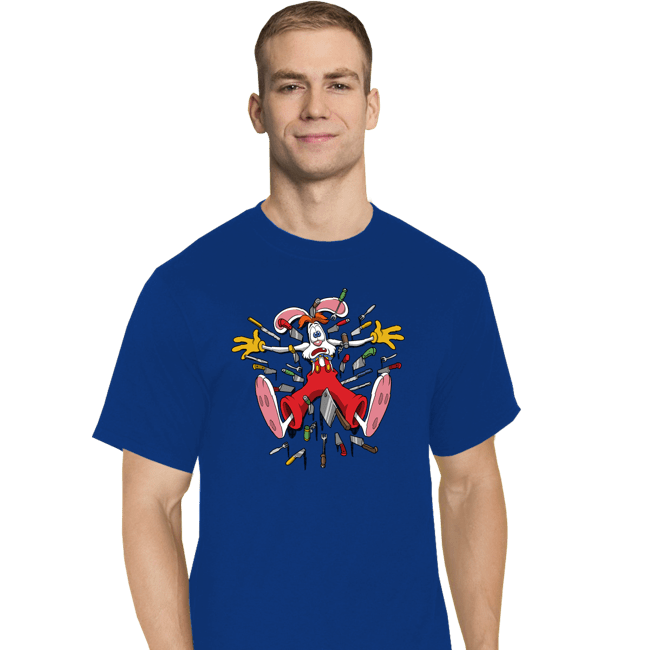 Daily_Deal_Shirts T-Shirts, Tall / Large / Royal Blue Knives Out Roger