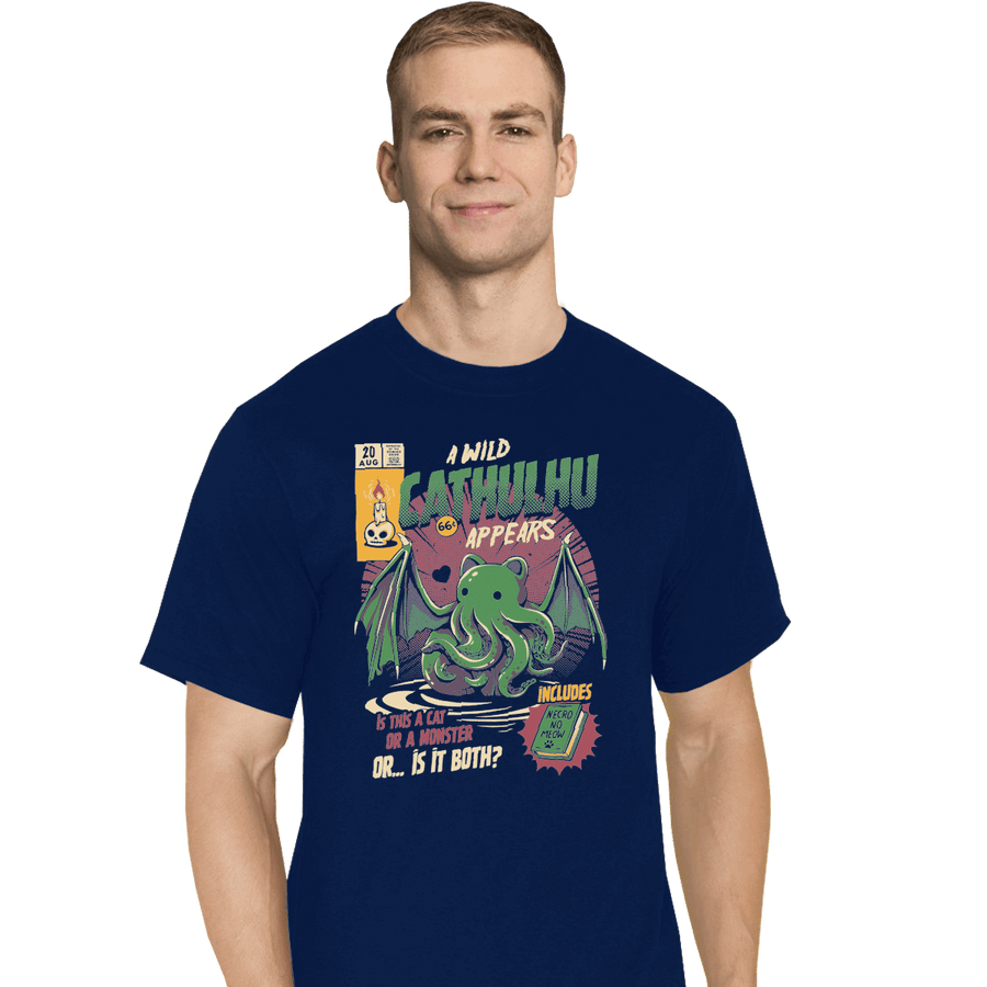 Shirts T-Shirts, Tall / Large / Navy Cathulhu