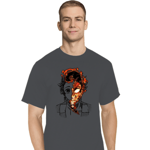 Daily_Deal_Shirts T-Shirts, Tall / Large / Charcoal Power God Of Fire
