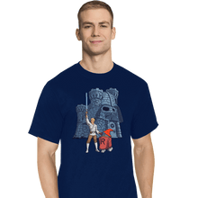 Load image into Gallery viewer, Daily_Deal_Shirts T-Shirts, Tall / Large / Navy Darthskull Castle

