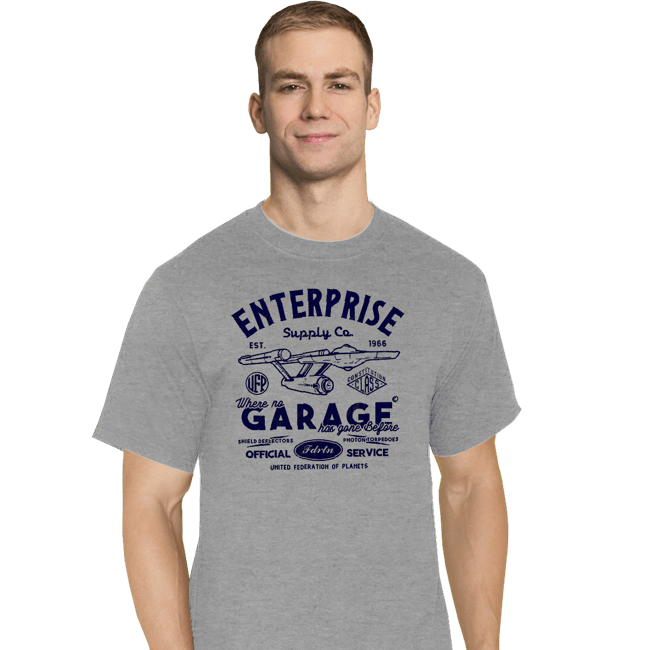 Daily_Deal_Shirts T-Shirts, Tall / Large / Sports Grey Enterprise Garage