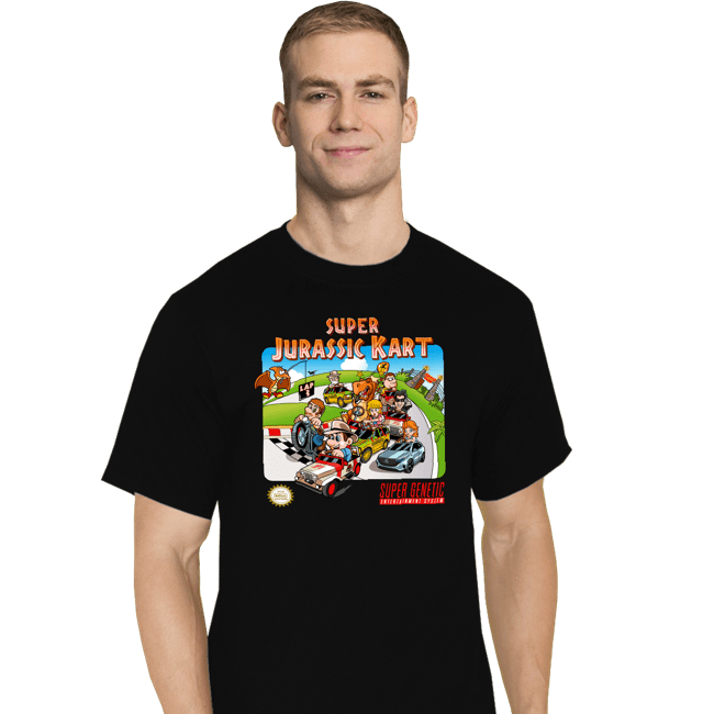 Daily_Deal_Shirts T-Shirts, Tall / Large / Black SuperJurassic Kart